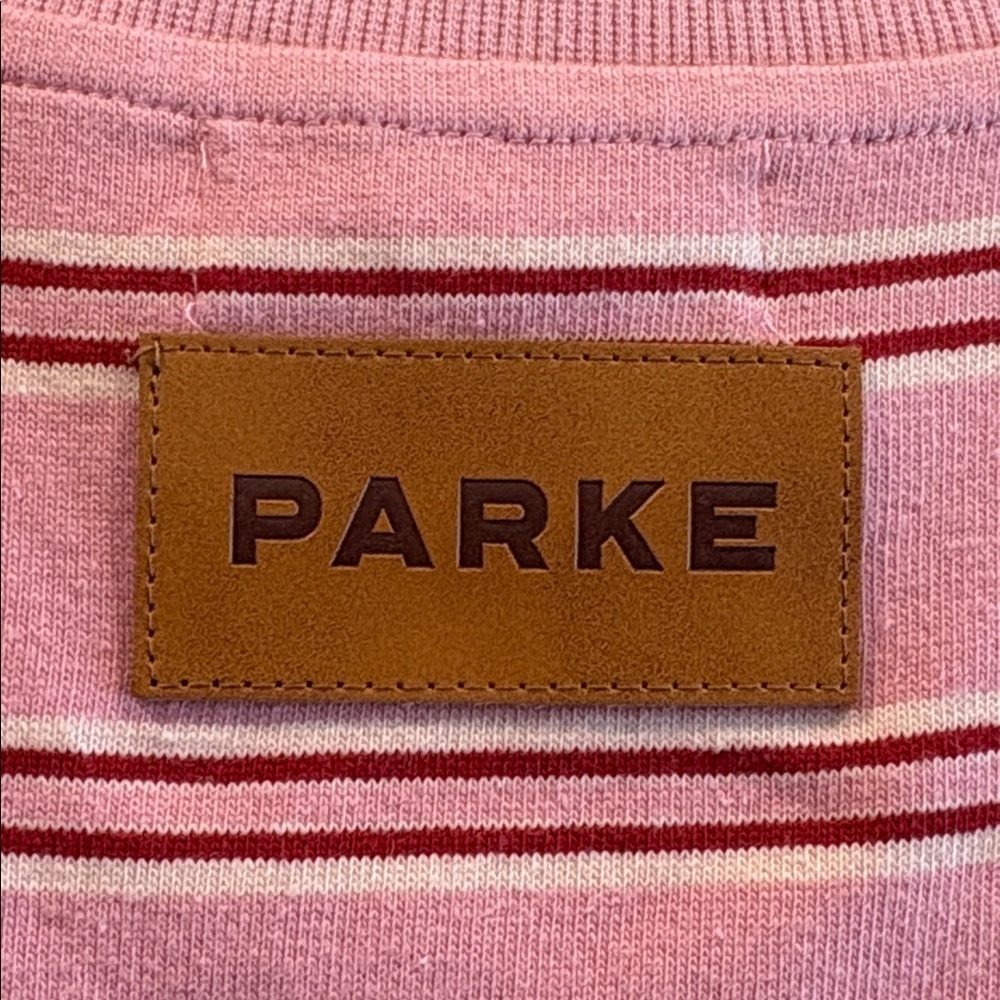PARKE Valentine’s Day Striped Mockneck in Blush Pink size L/XL NEW - Picture 7 of 11